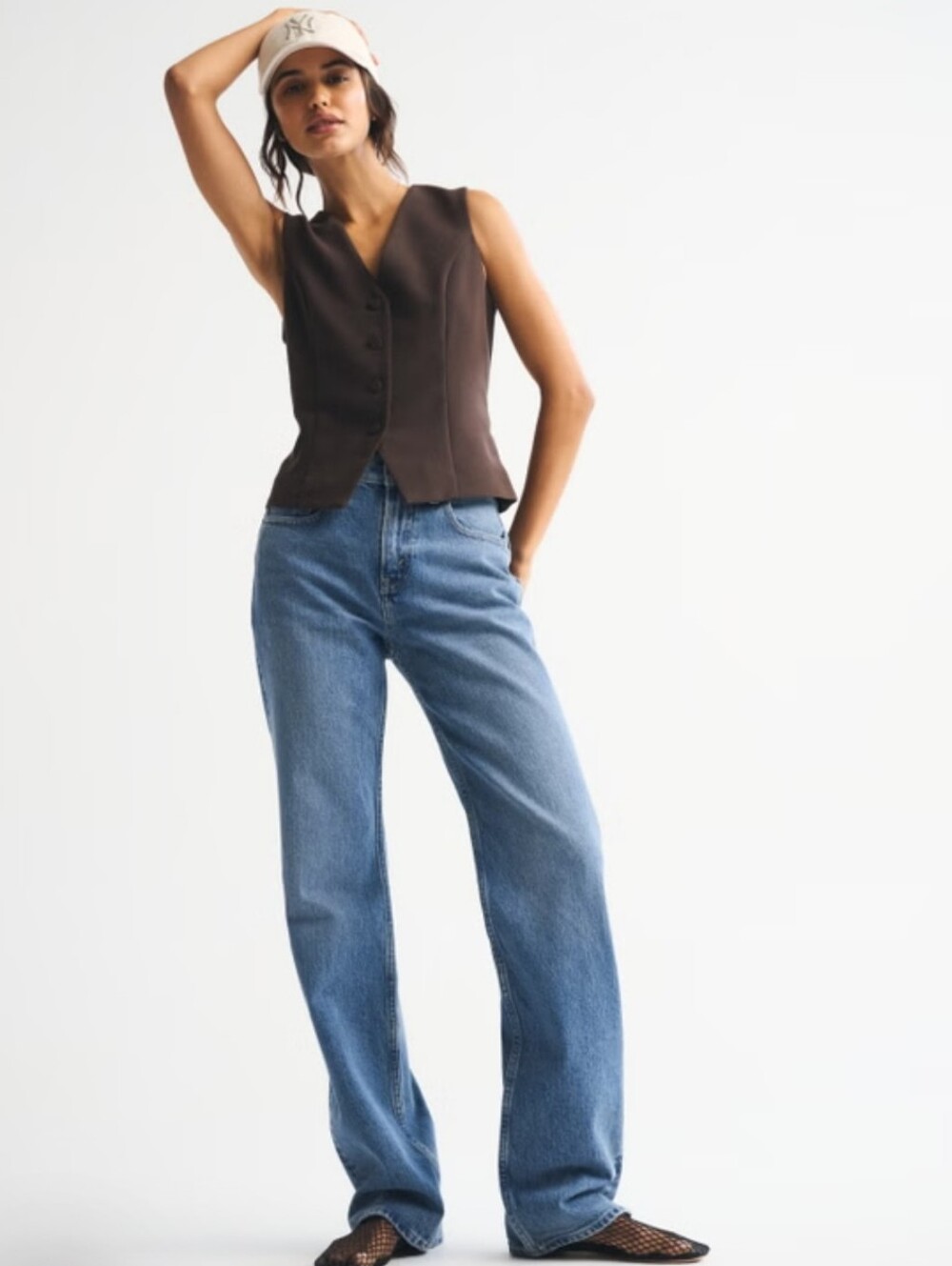 NWT Abercrombie And Fitch Vintage Comfort Stretch High Rise 90s Relaxed Jean! 31